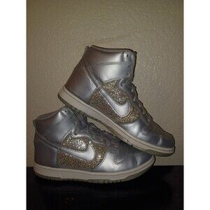 Nike Dunk High Silver Glitter Womens 7.5
